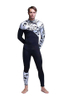 MYLEDI Men\'s 3mm Skull Skeleton Freediving Wetsuit