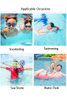 SABOLAY Boys 2mm Colorful Long Sleeve One-Piece Back Zip Wetsuit for Snorkeling