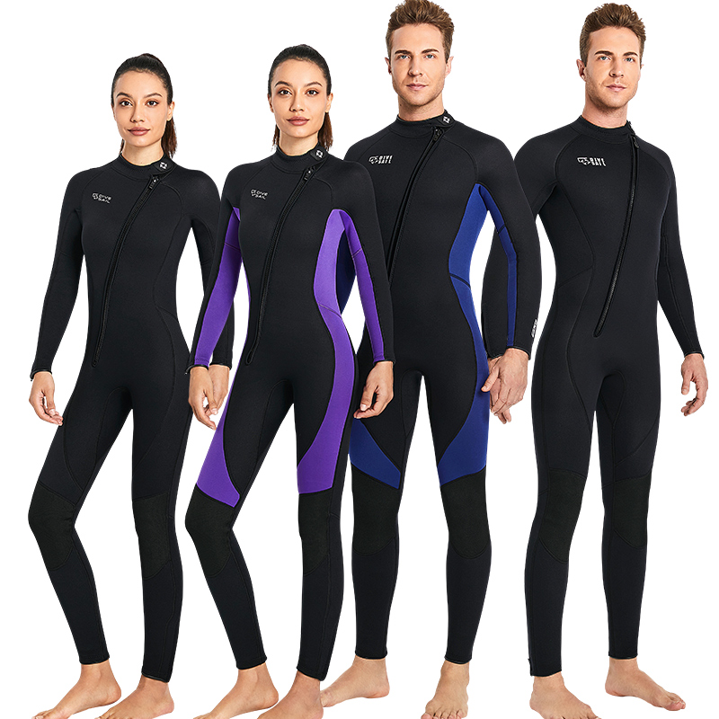 DIVE & SAIL Adults 3mm Neoprene Front Chest Zip Full Body Plus 