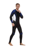 Sbart Men\'s Long Sleeve Plus Size Front Zip Sun Protection Dive Suit