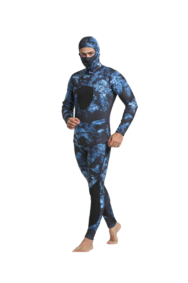 MYLEDI 2 Piece 5mm Men\'s Winter Diving Camo Wetsuit