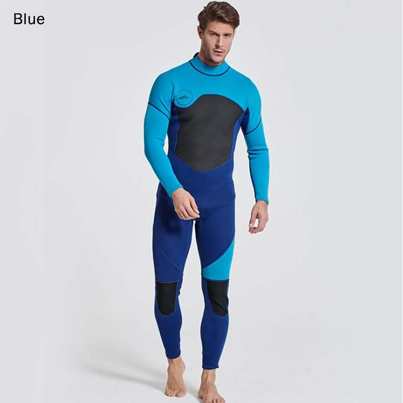 SBART Men\'s 3MM Winter Long Sleeve One Piece Diving Wetsuit