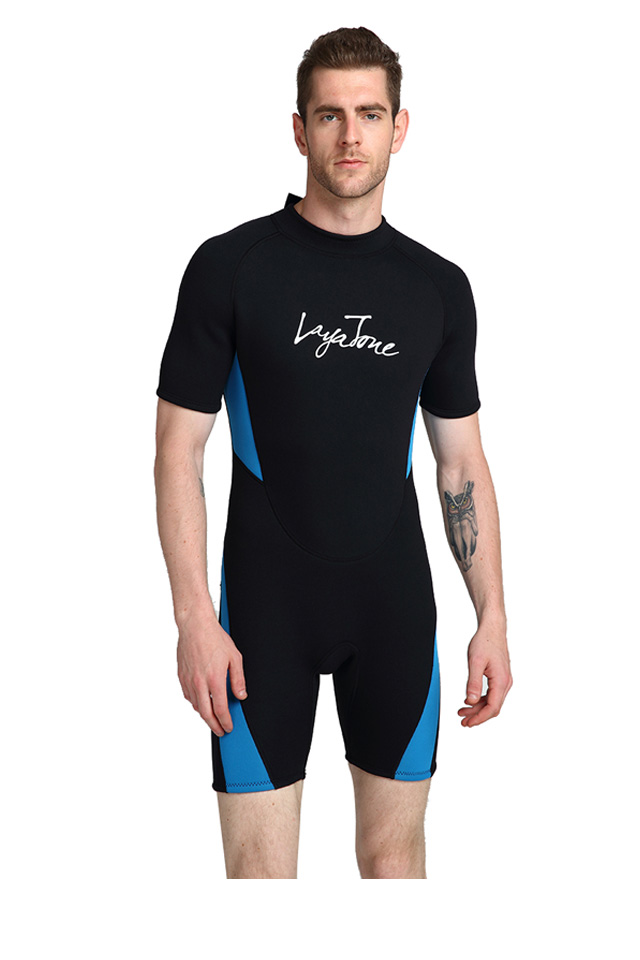 Men 3mm Neoprene Shorty Wet Suit Plus Size 6XL Divesuit Black Snorkeling Surfing 