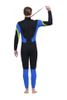 Sbart 3MM Colorful Full Length Wetsuit Back Zip Diving Surfing Suit