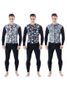 MYLEDI 3MM Mens Cool Keep Warm Long Sleeves Wetsuit Jacket Printed with Skeleton 