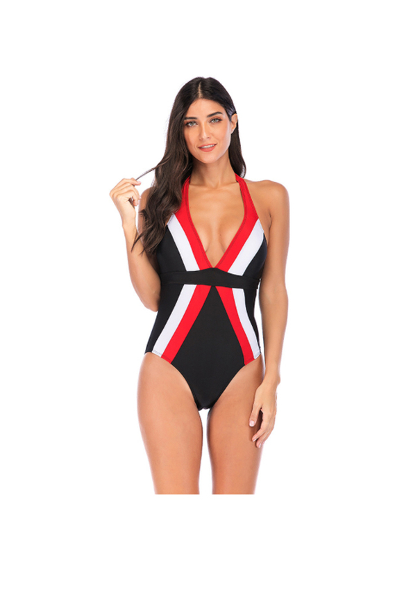 XC Women's One piece Halter Sexy & Cute Adjustable Backless Deep V Swimsuit