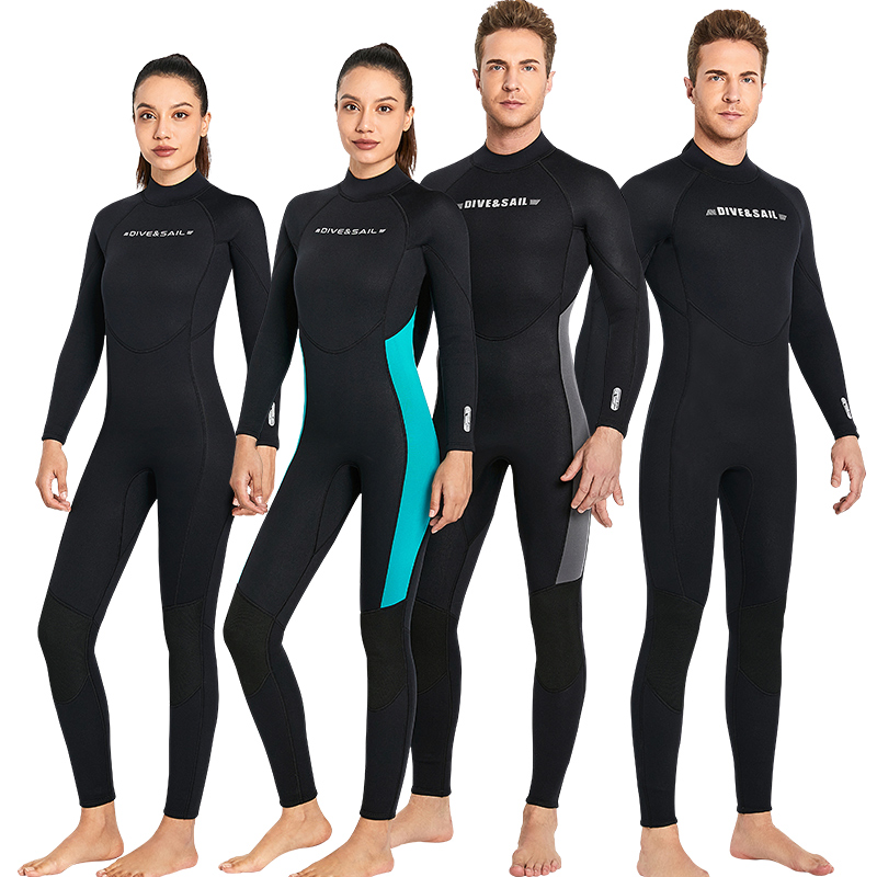 DIVE & SAIL Adults 3mm Shark Skin Neoprene Plus Size Fullbody Wetsuit