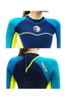 HISEA 1.5mm Ladies Long Sleeve Shorts Colorful Spring Surfing Wetsuit