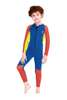 Dive & Sail Boys 2.5MM Colorful Front Zip Full Wetsuit