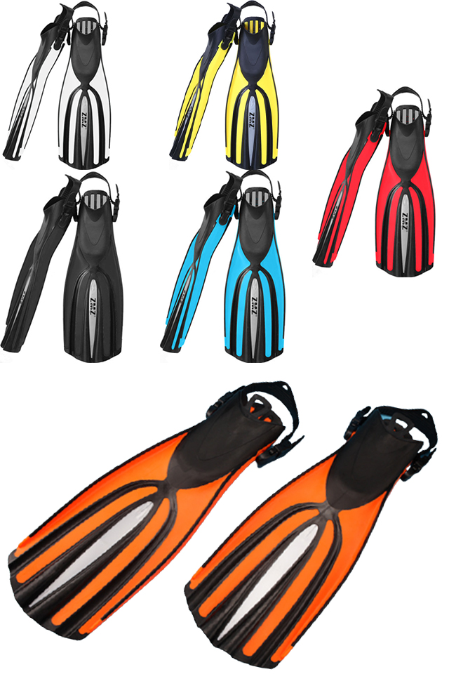 ZMZ Adults\' Adjustable Pro Fins for Snorkeling Deep&Free Diving 