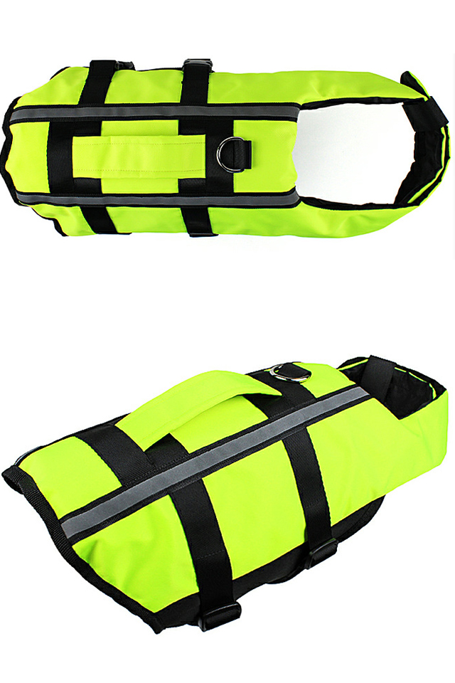 NAMSAN Dog's Inflatable Reflective&Adjustable Life Jacket for Swimming