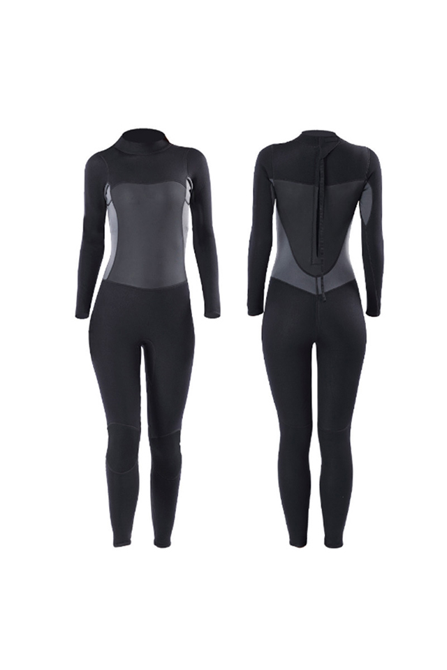 MYLEDI 2MM Ladies Black & Grey Full Body Wetsuit