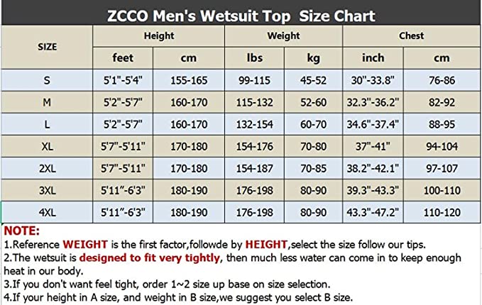 ZCCO Mens 1.5MM Plus Size Long Sleeve Wetsuit Jacket | Free Shipping ...