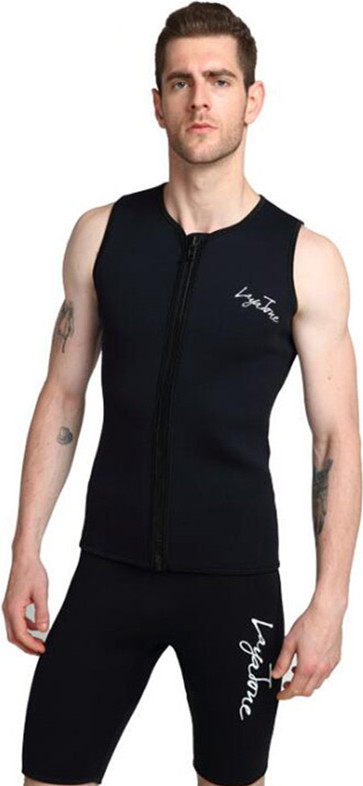 LAYATONE Men's 3mm Diving Vest and Shorts Sleeveless 2 Piece Wetsuit