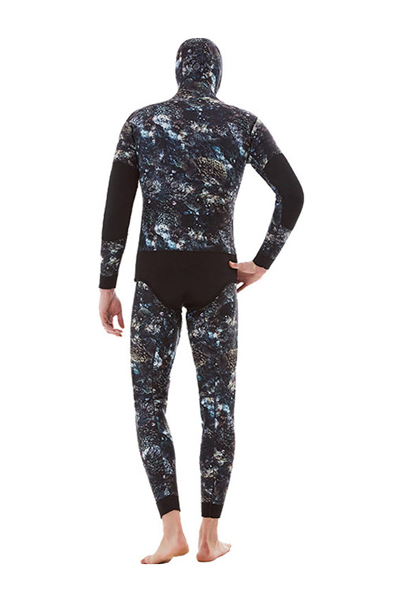 DIVESTAR 3mm Open Cell Lined Coral Camo Wetsuit