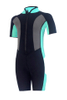 HISEA Childrens Toddlers 2MM Color Block Shorty Wetsuit