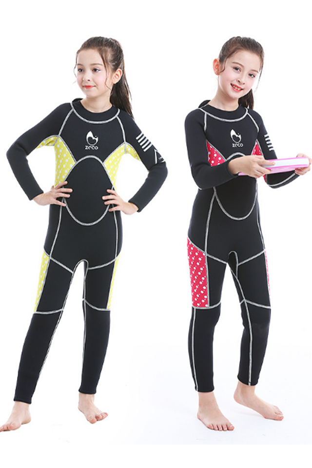 UK 3mm Boys Girls Full Length Wetsuit Warm Wetsuit Kids Surf Swimming Wetsuit 
