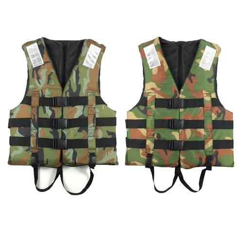 Fishing Adult Life Jacket with Green Camo Cover ideal for the