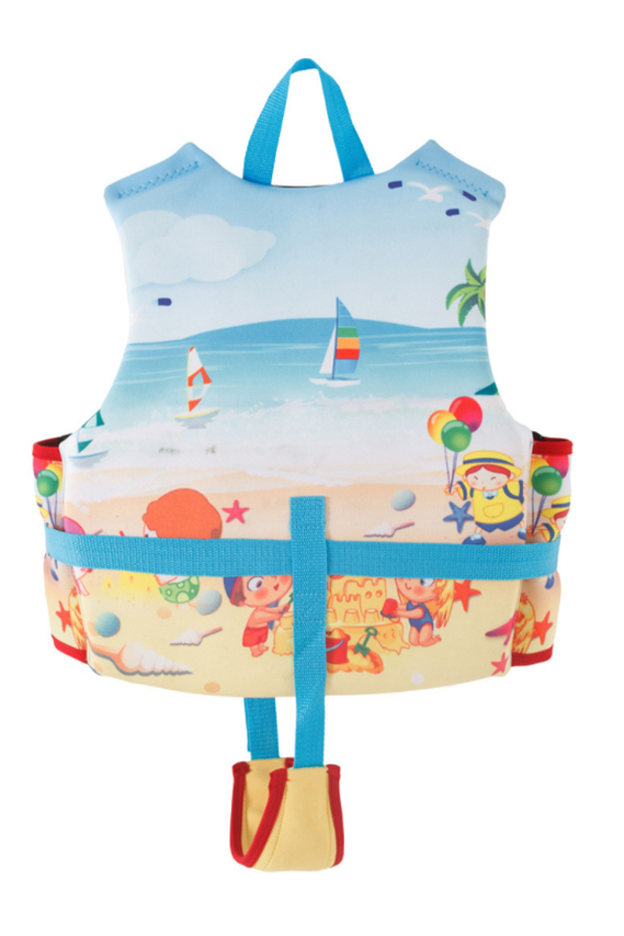 Newao Kids' Neoprene Cartoon Colorful Adjustable Strap Swim Life Jacket 