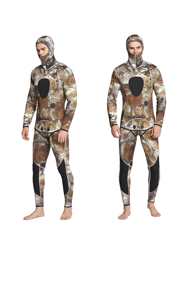 MYLEDI Camo Wetsuit Mens 3mm 2 Piece Spearfishing Suit