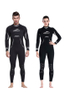 Sbart 3mm Black Neoprene Full Wetsuit for Men Women