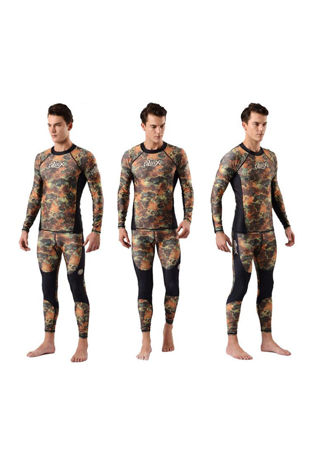 Camouflage Surf Freedive Lycra Swimwear Wetsuit Diving Full Skin Suit Rashguard 