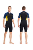 Dive & Sail Couples\' 1.5mm Neoprene Front Zip Short Sleeve Warm Wetsuit for Snorkeling Surfing