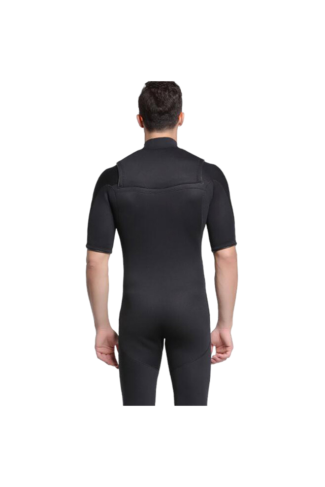 Sbart Chest Zip 3MM Short Arm Long Leg Diving Wetsuit for Men