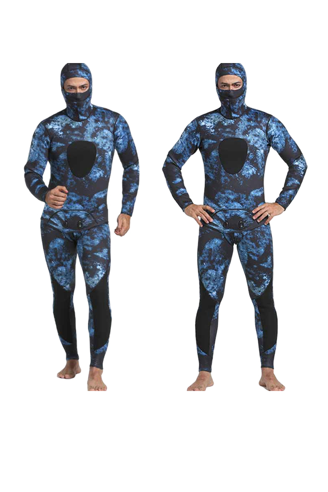 MYLEDI 2 Piece 5mm Men\'s Winter Diving Camo Wetsuit