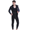 DIVE & SAIL Two Piece 5MM Hooded Blindstitch Front Zip Wetsuit for Men
