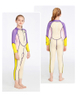 SABOLAY Girls 2mm Front Zip Long Sleeve One-Piece Fullbody Colorful Wetsuit