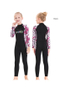 DIVE & SAIL Girls Kids Floral Full Dive Skin Suit