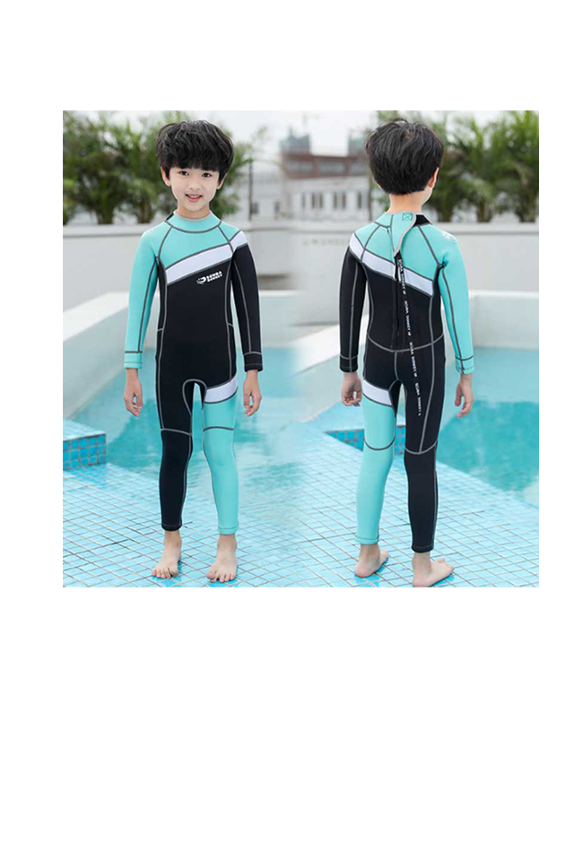HISEA Kids 2.5mm Full Length Back Zip Wetsuit