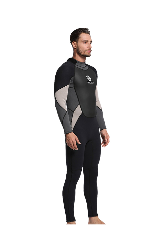 MYLEDI 3MM 1 Piece Full Length Neoprene Free Diving Wet Suit for Men