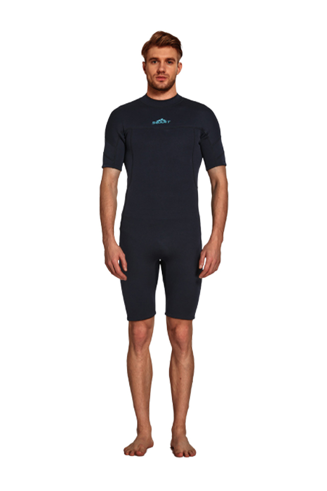Women Men Short Sleeve Wetsuit Adults One-piece Shorty Surf Swim Diving Wet Suit 