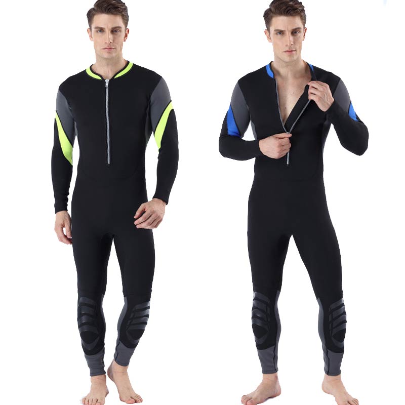 MYLEDI 3MM Mens Front Zip Full Diving Wetsuit