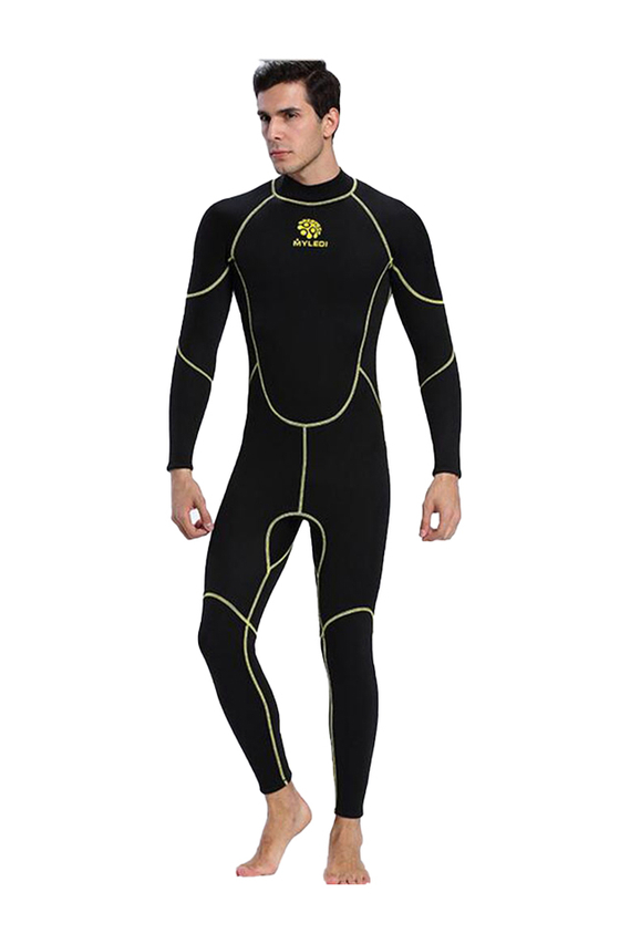 MYLEDI Men's 3mm Back Zip Wetsuit Full Free Diving Neoprene Suit