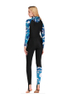 Sbart Women\'s Full Body Sun Protection Front Zip Camo Hooded Dive Suit