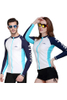 Sbart Couples\' Front Zip Quick Dry Long Sleeve Sun Protection Rash Guard