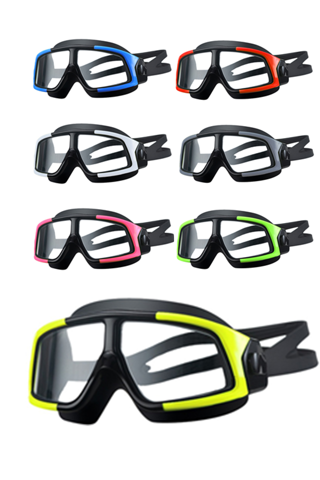 ALOMA Adults\' Silicone Anti-fog Adjustable Colorful Swim Goggle