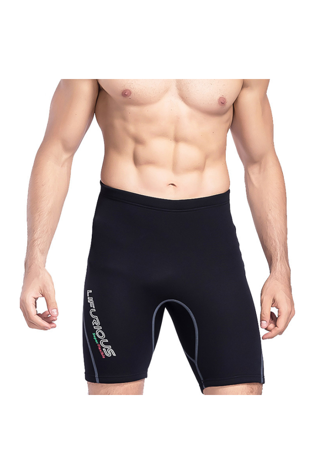LIFURIOUS Men's 3mm neoprene Sleeveless Front Zip Warm Surfing Wetsuit Vest & Shorts