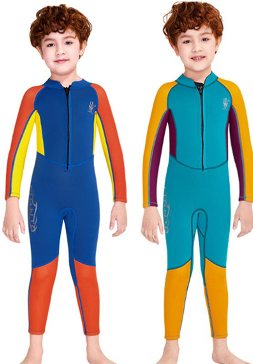 2.5mm Anti-UV Full Length Wetsuit Junior Long Wet Suit Kids Surf Girl Swim Suit 