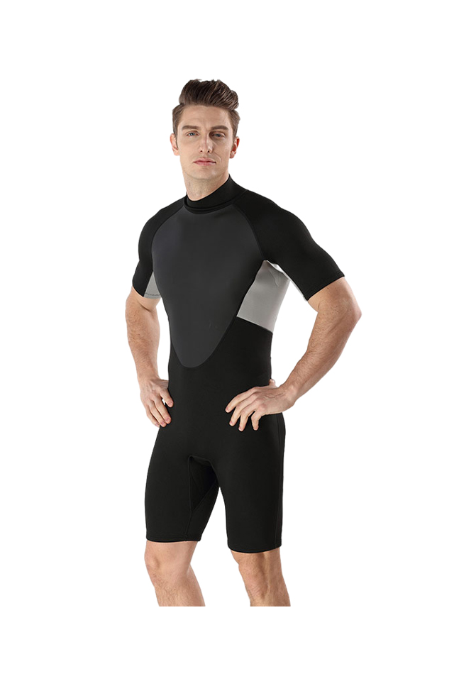 MYLEDI 2MM Men\'s Free Diving Surfing Shorty Wetsuit with Back Zip