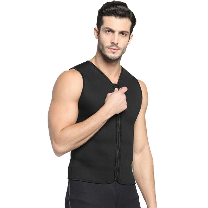 MYLEDI 3MM Men's Front Zip Wetsuit Vest Sleevelesss Top