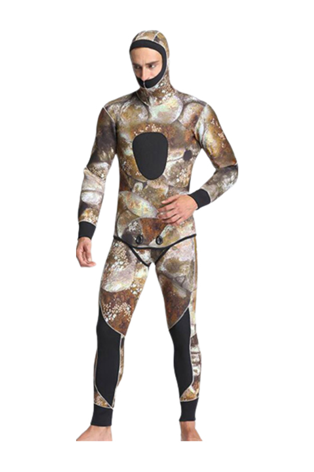 Preowned SCUBA WETSUIT SHORTY Camo camouflage size 2 MARES  or Small COUP 