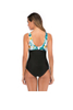 XC One Piece V Neck Lace Up Tummy Control Swimsuit for Women