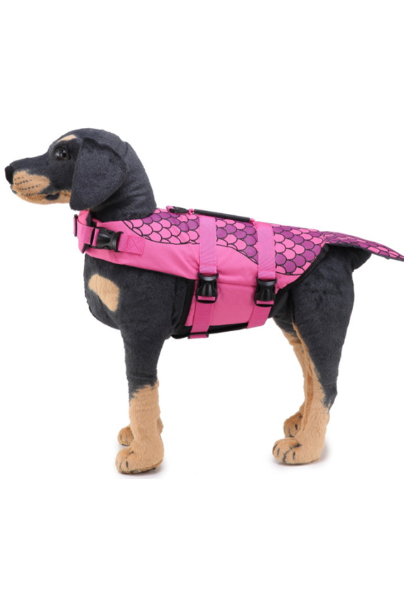 M&Q Dogs' Reflective & Adjustable Mermaid Life Jacket for Swimming