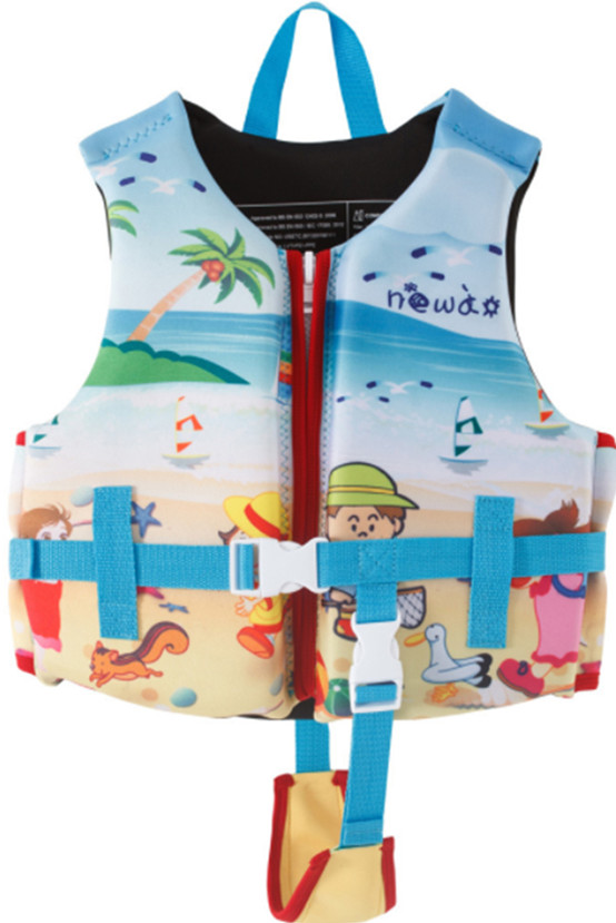 Newao Kids' Neoprene Cartoon Colorful Adjustable Strap Swim Life Jacket