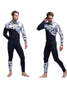 MYLEDI Men\'s 3mm Skull Skeleton Freediving Wetsuit
