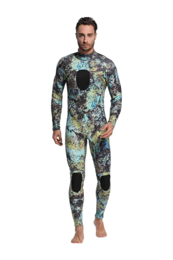MYLEDI Men's 3mm Colorful Camo Wetsuit Spearfishing Suit